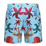 versace beach short discount twill de soie imprimee blue